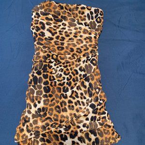 Strapless - Leopard - party dress